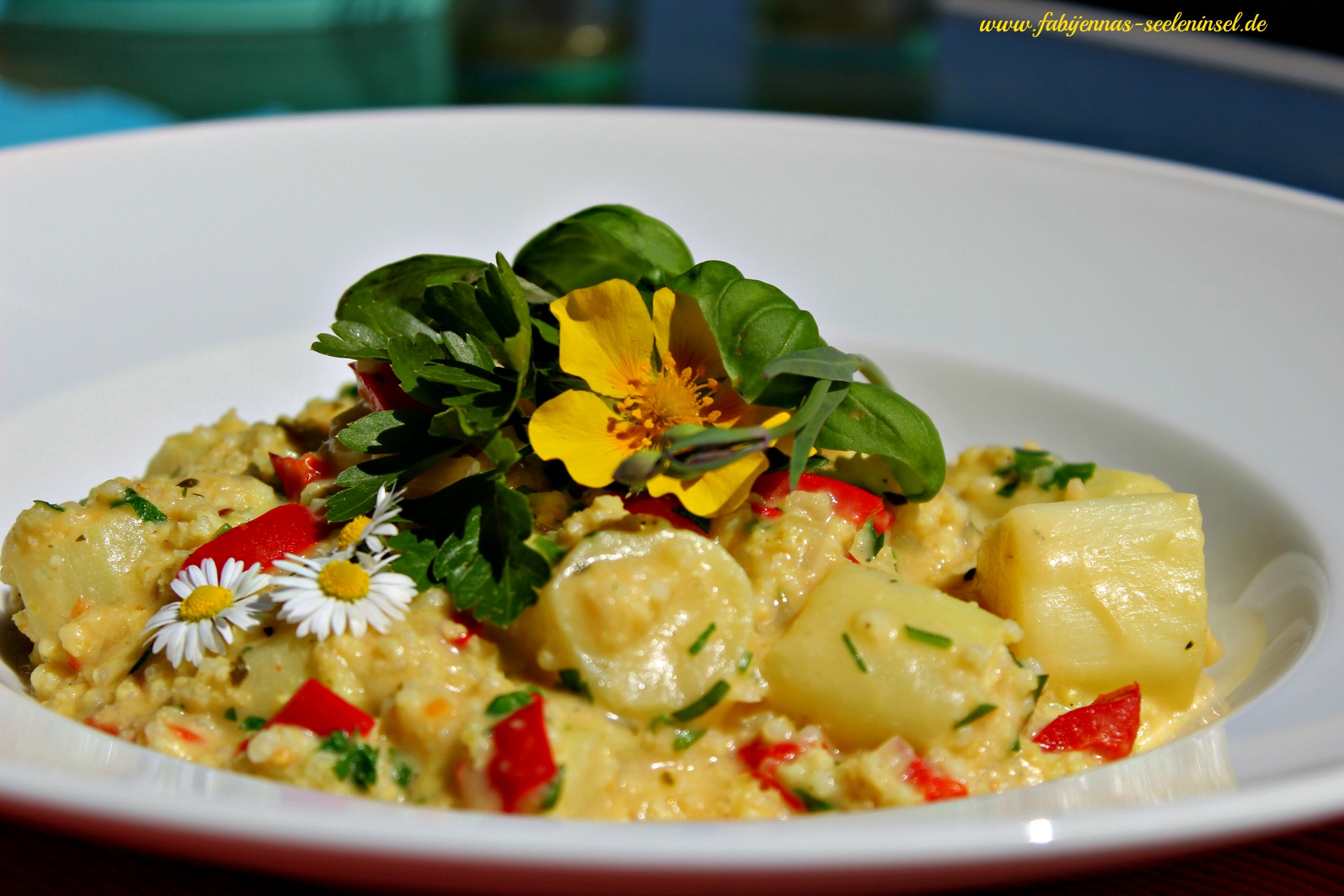 Hirsenrisoto mit Paprika und Spargel
